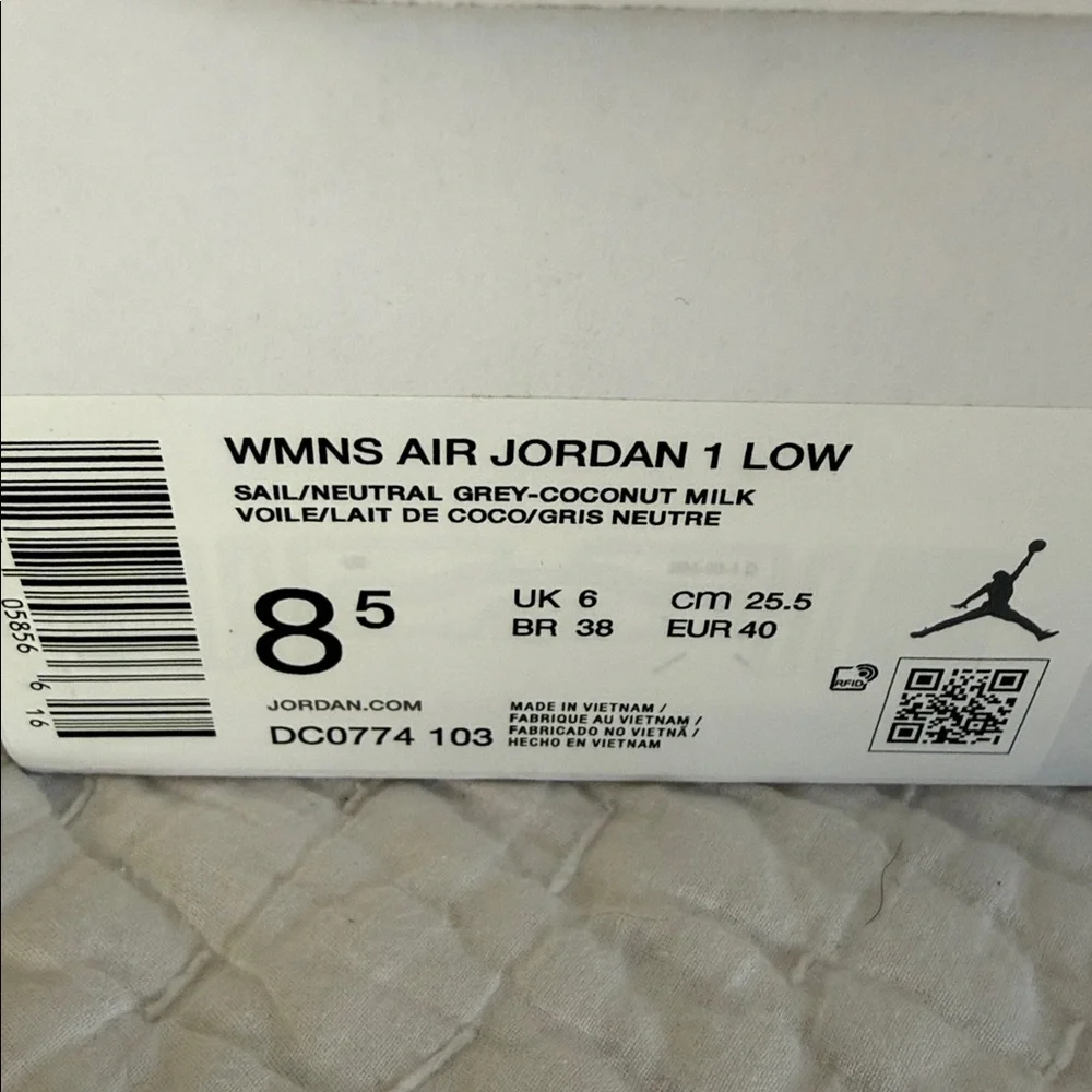 Nike Air Jordan 1 Low Sneakers - Neutral Grey & Coconut Milk - Picture 2 of 13